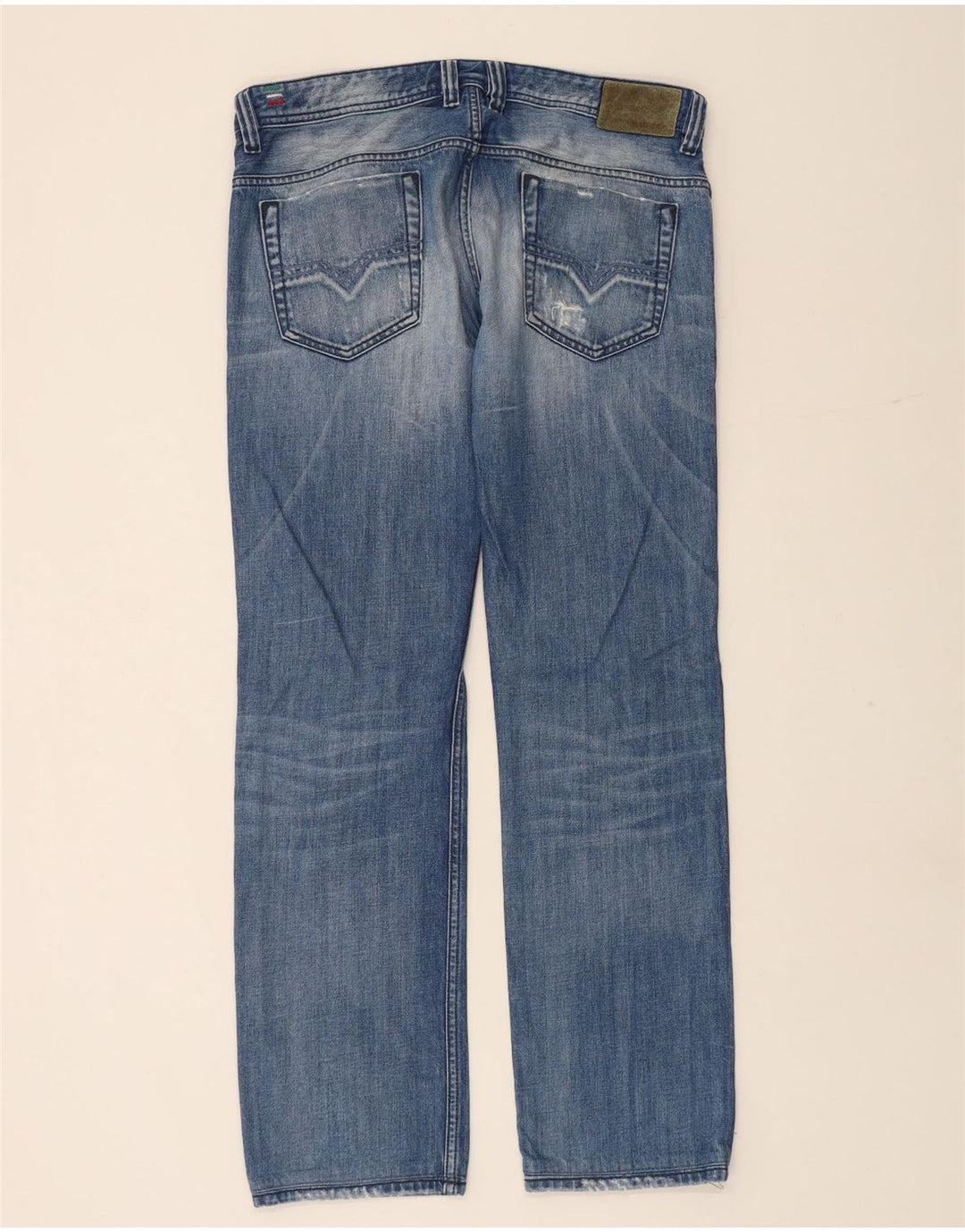 DIESEL Muške Safado Regular Slim Straight Traperice W33 L31 Plavi pamuk