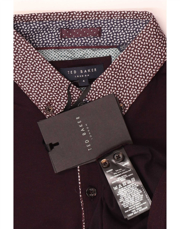 Ted Baker muška polo majica veličine 4, pamuk s velikim kestenjastim točkama