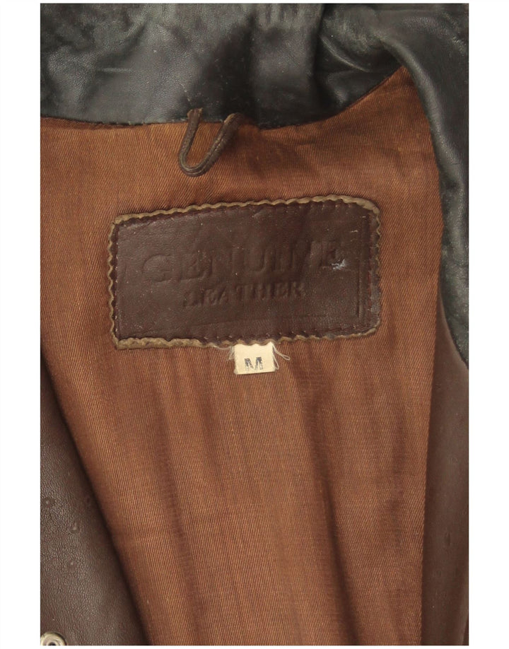 Vintage muška kožna jakna UK 38 srednje smeđa koža