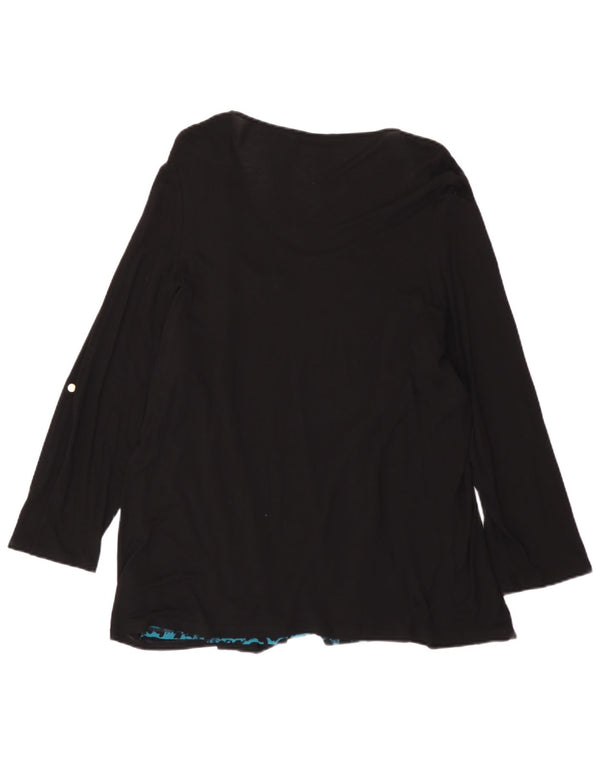 Marks & Spencer ženska majica s 3/4 rukavima UK 24 4XL crni životinjski print