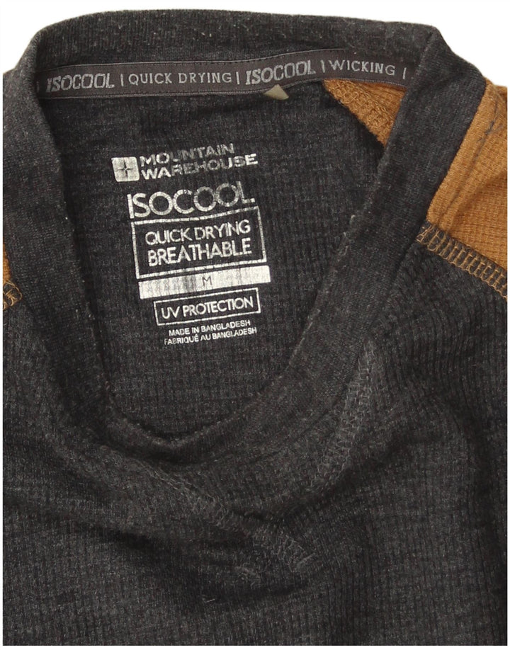 Mountain Warehouse muška majica dugih rukava srednje sive boje, pamuk