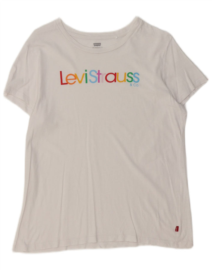 LEVI'S Ženska majica kratkih rukava s grafičkim motivima UK 14 Srednje bijela