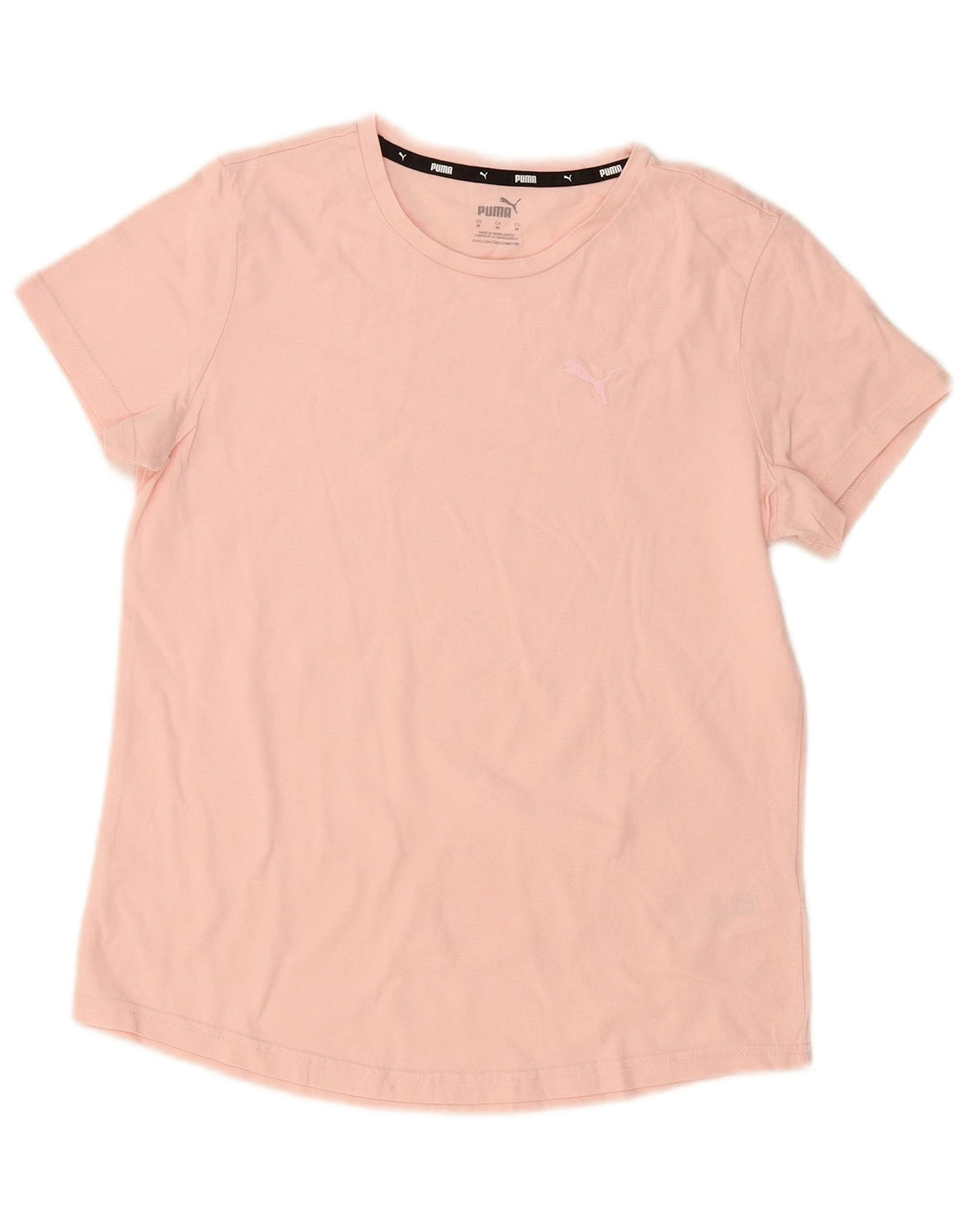 PUMA Womens T-Shirt Top UK 14 Medium Pink Cotton
