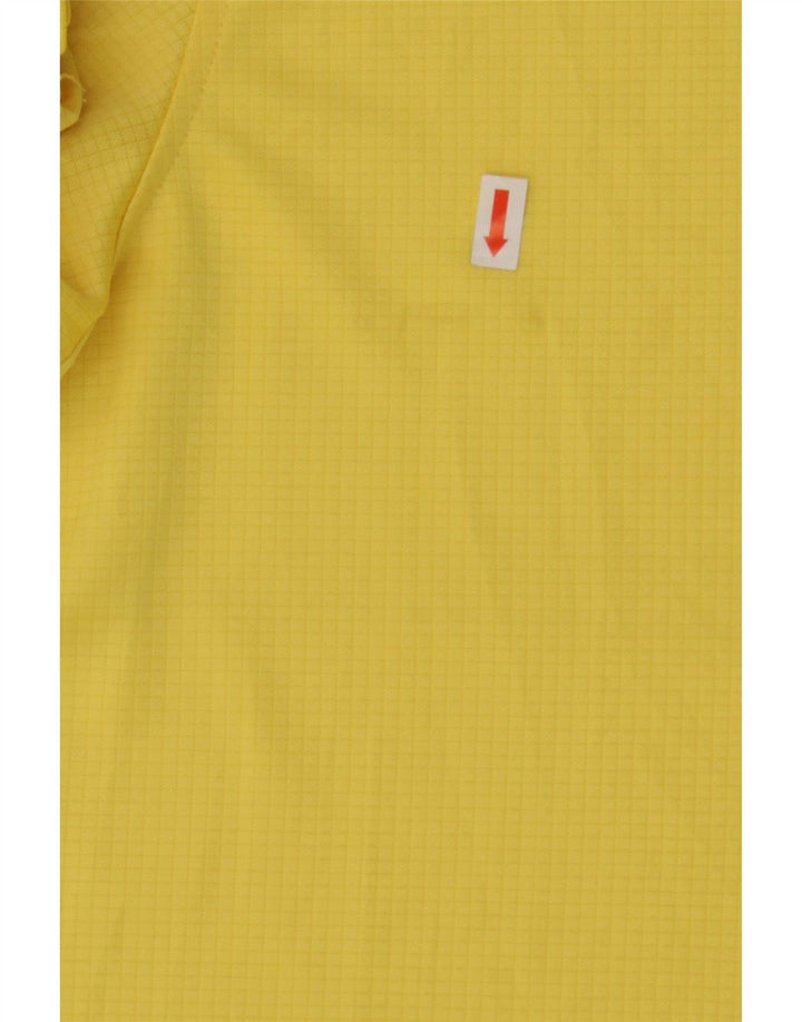 IZOD Mens Golf Polo Shirt Medium Yellow Polyester Vintage Izod and Second-Hand Izod from Messina Hembry 
