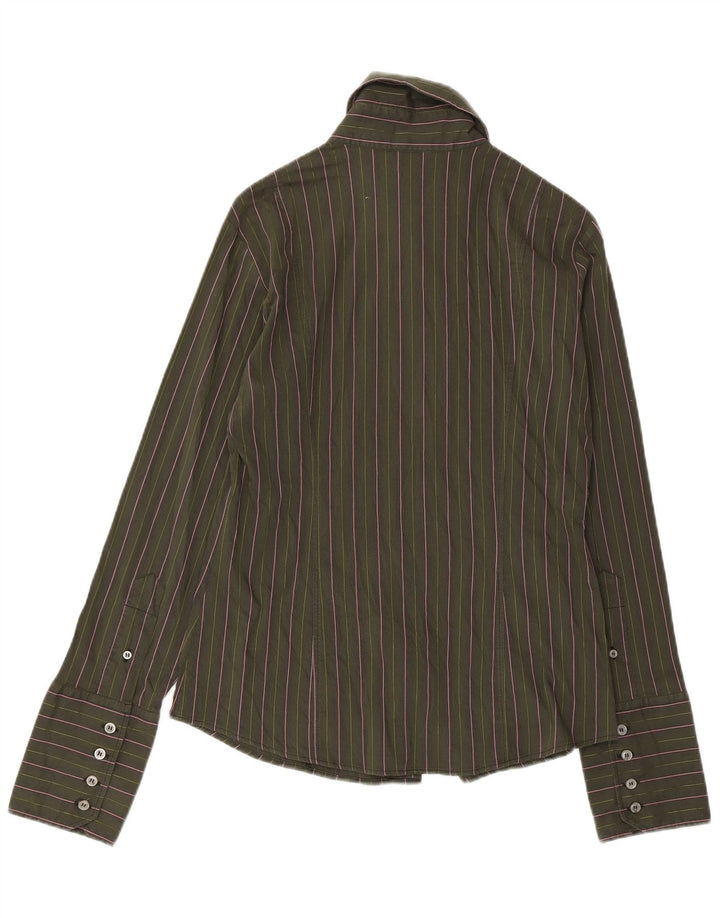 Benetton ženska košulja UK 14 Pamuk s velikim zelenim prugama