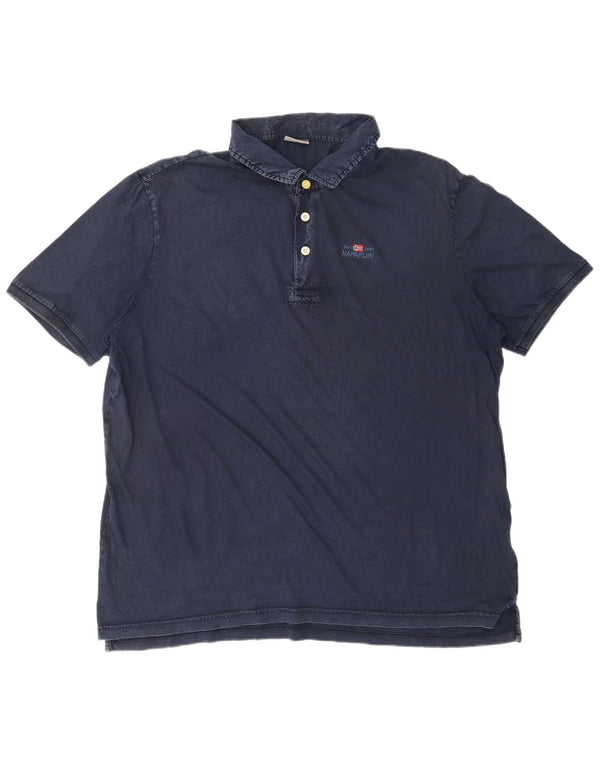 NAPAPIJRI Muška Geographic polo majica 3XL tamnoplavi pamuk