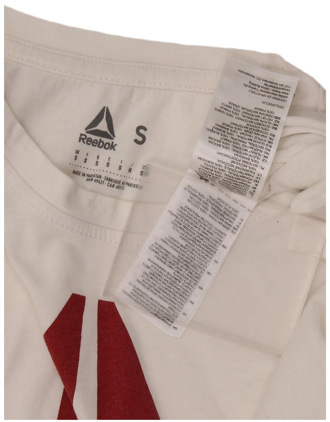 REEBOK Muška majica kratkih rukava s grafičkim motivima Mala bijela pamučna majica