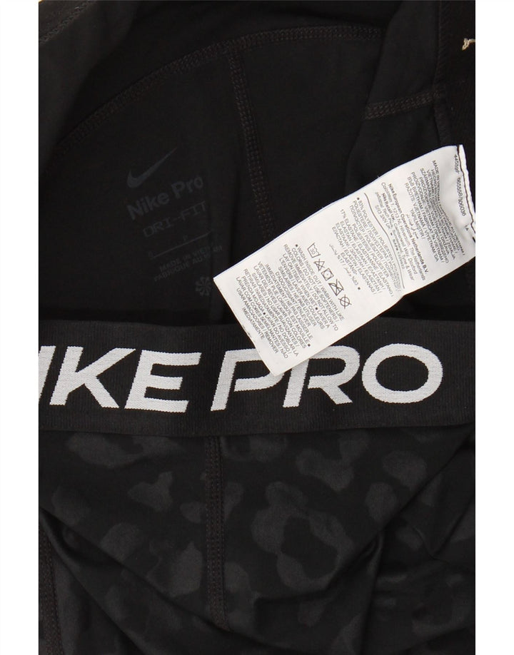 Nike Ženske Graphic Capri Leggings UK 8 Poliester s malim crnim uzorkom životinja