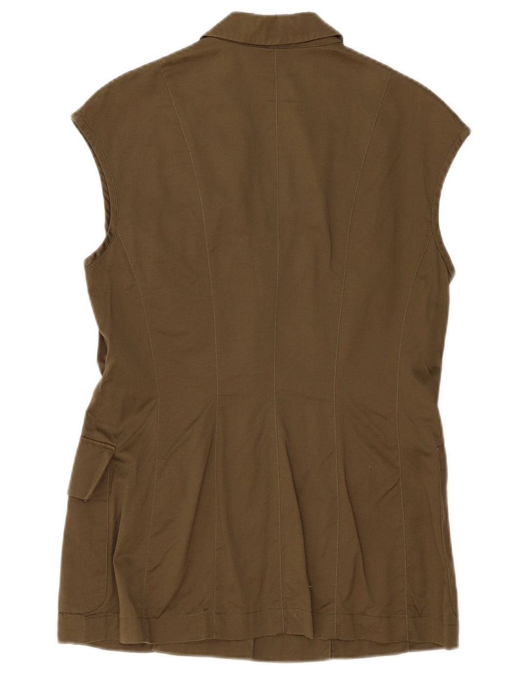 MONDI ženska jakna bez rukava s 4 gumba, EU 38, kaki pamuk
