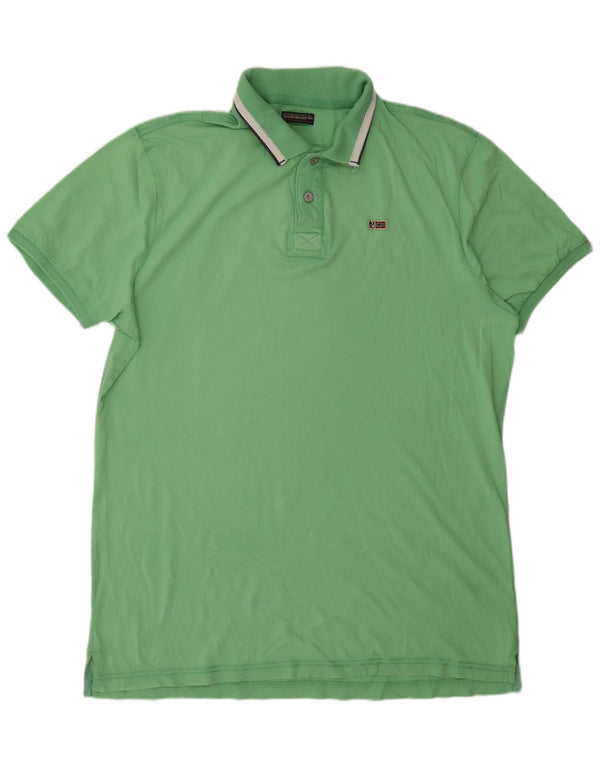 Napapijri muška polo majica Geographic 3XL zeleni pamuk