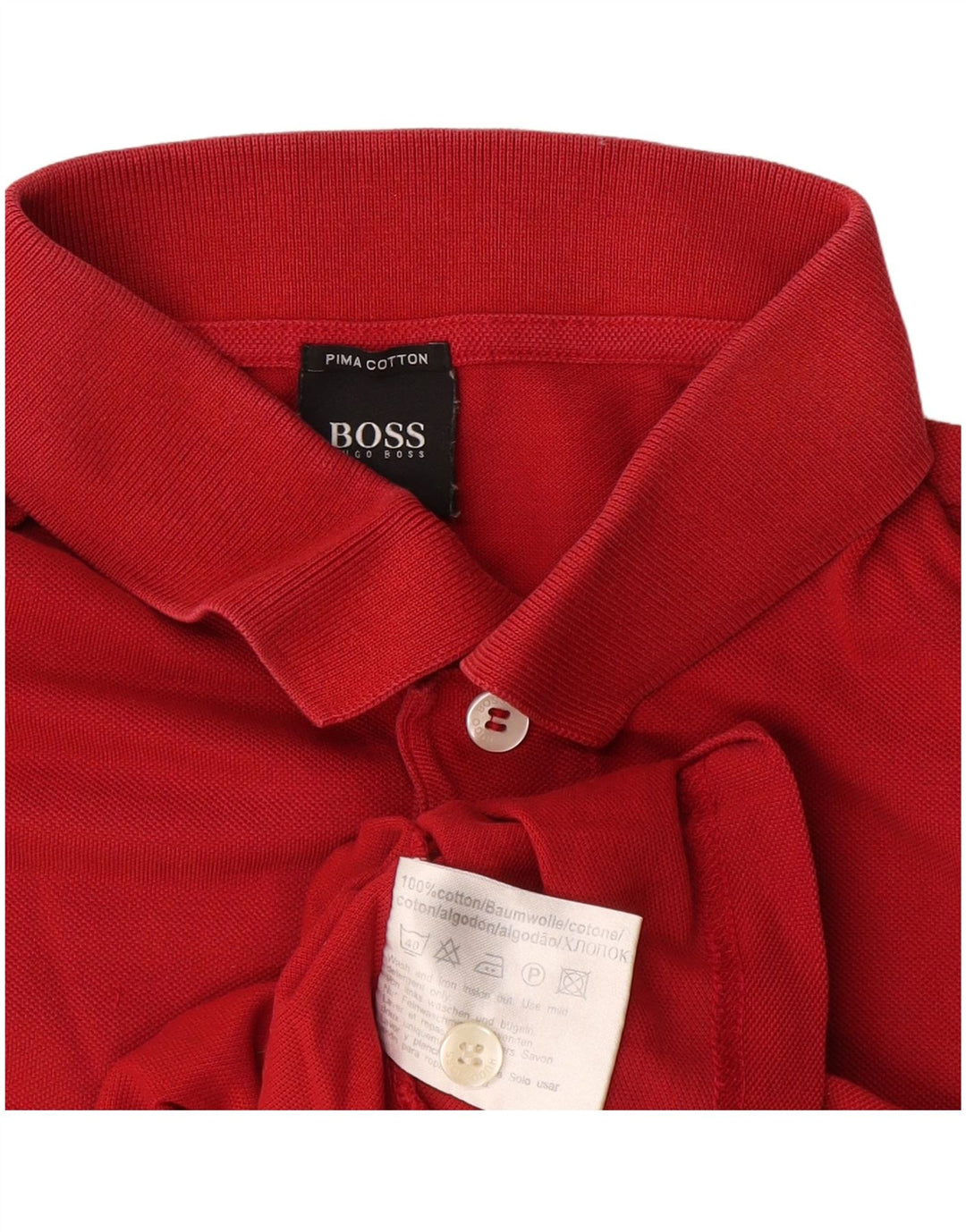 Hugo Boss muška polo majica srednje crvene pamučne boje