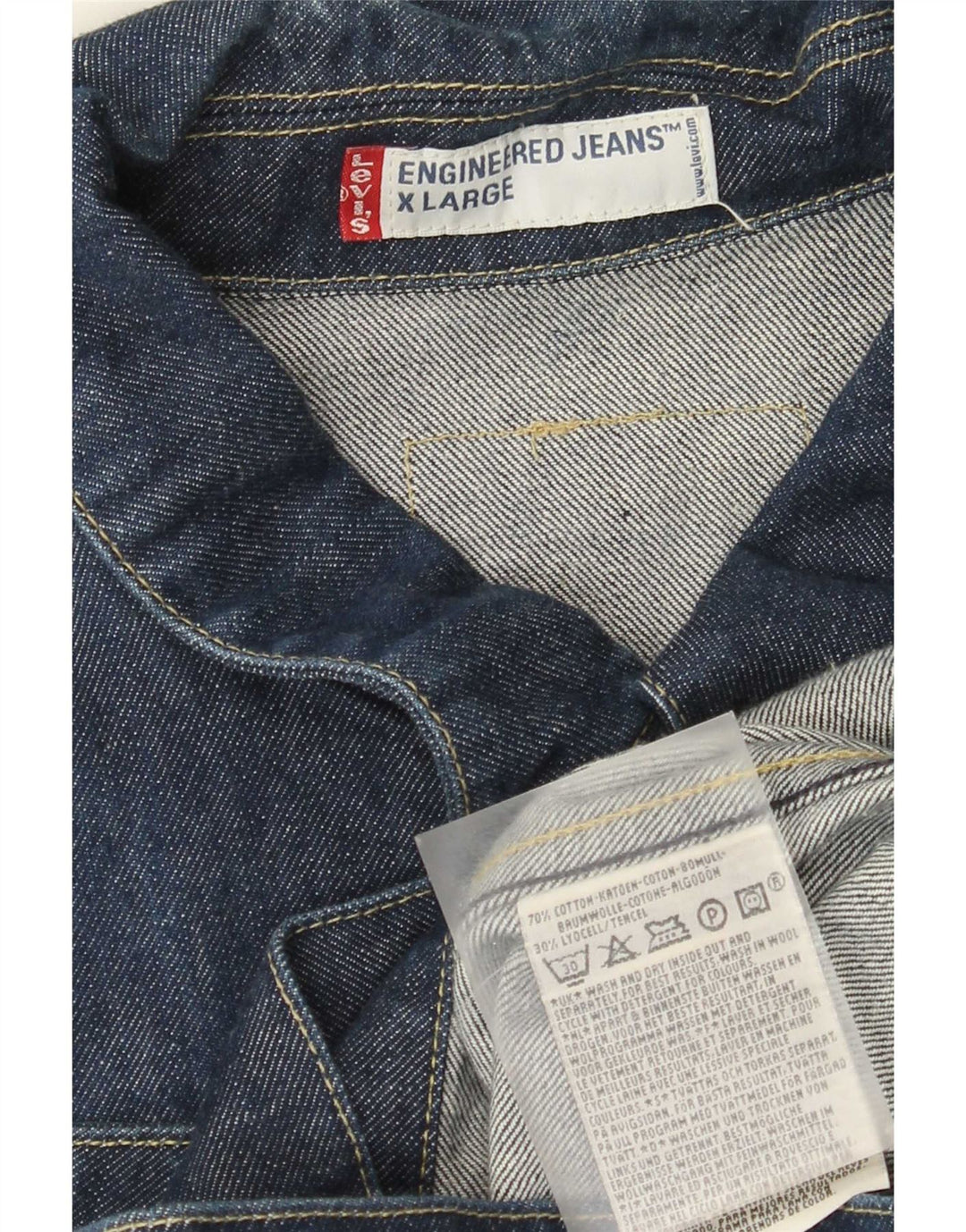 Levi's ženska traper jakna UK 42 XL tamnoplavi pamuk