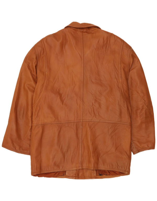 VINTAGE muški kožni kaput IT 54 2XL smeđa koža