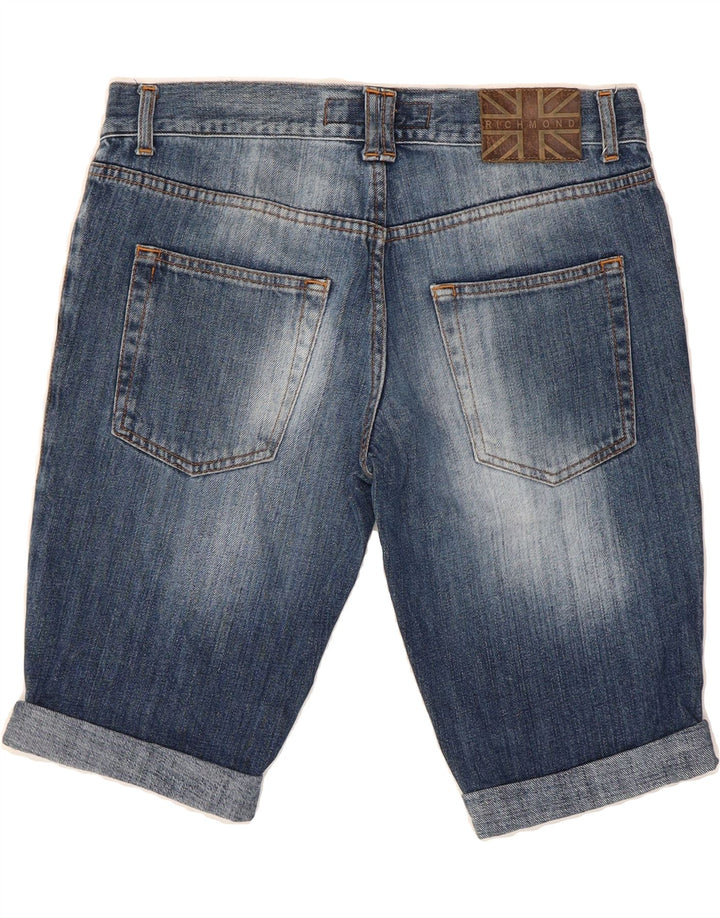 RICHMOND Mens Denim Shorts W32 Medium  Blue Cotton Vintage Richmond and Second-Hand Richmond from Messina Hembry 