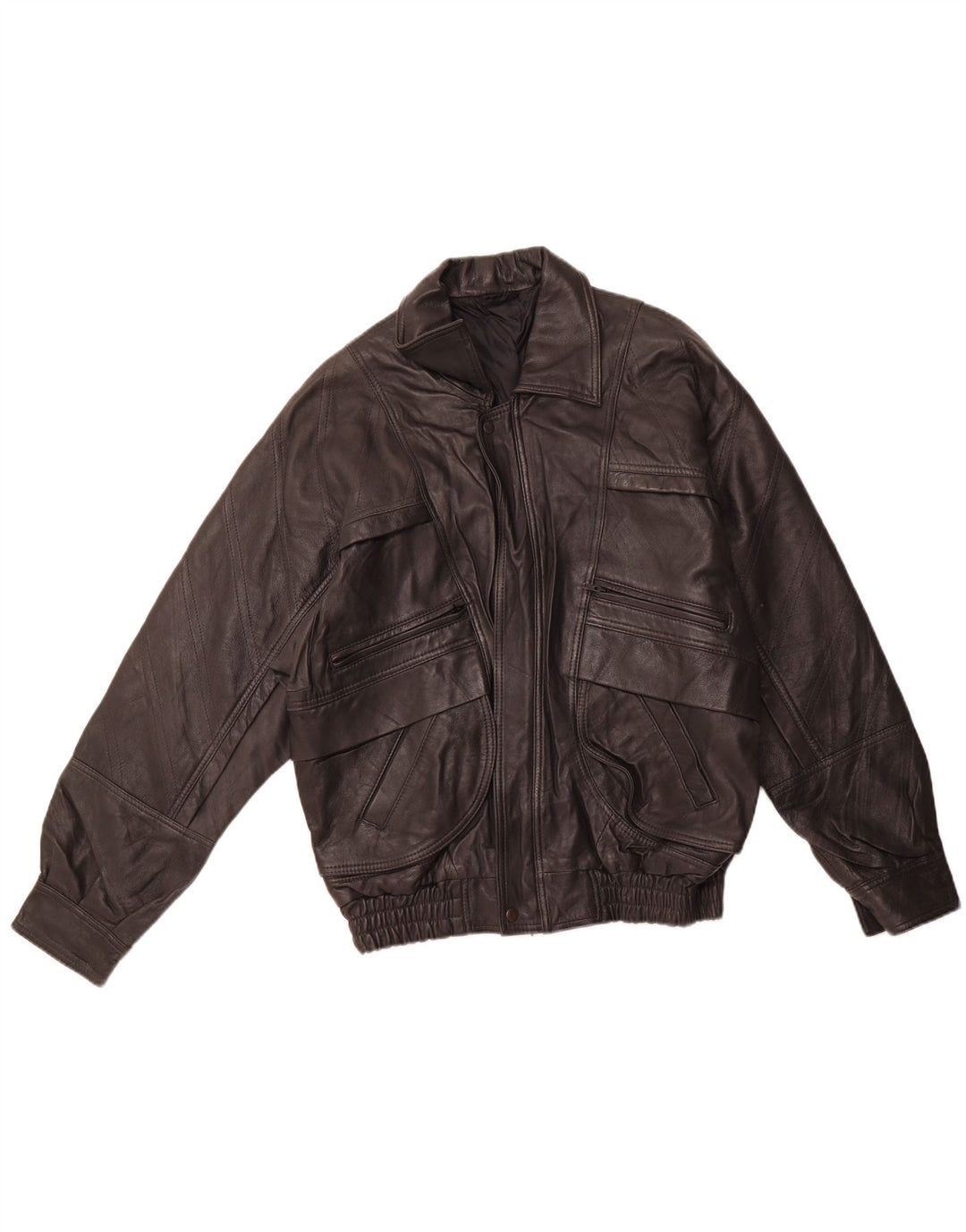 VINTAGE muška kožna jakna EU 46 mala crna koža