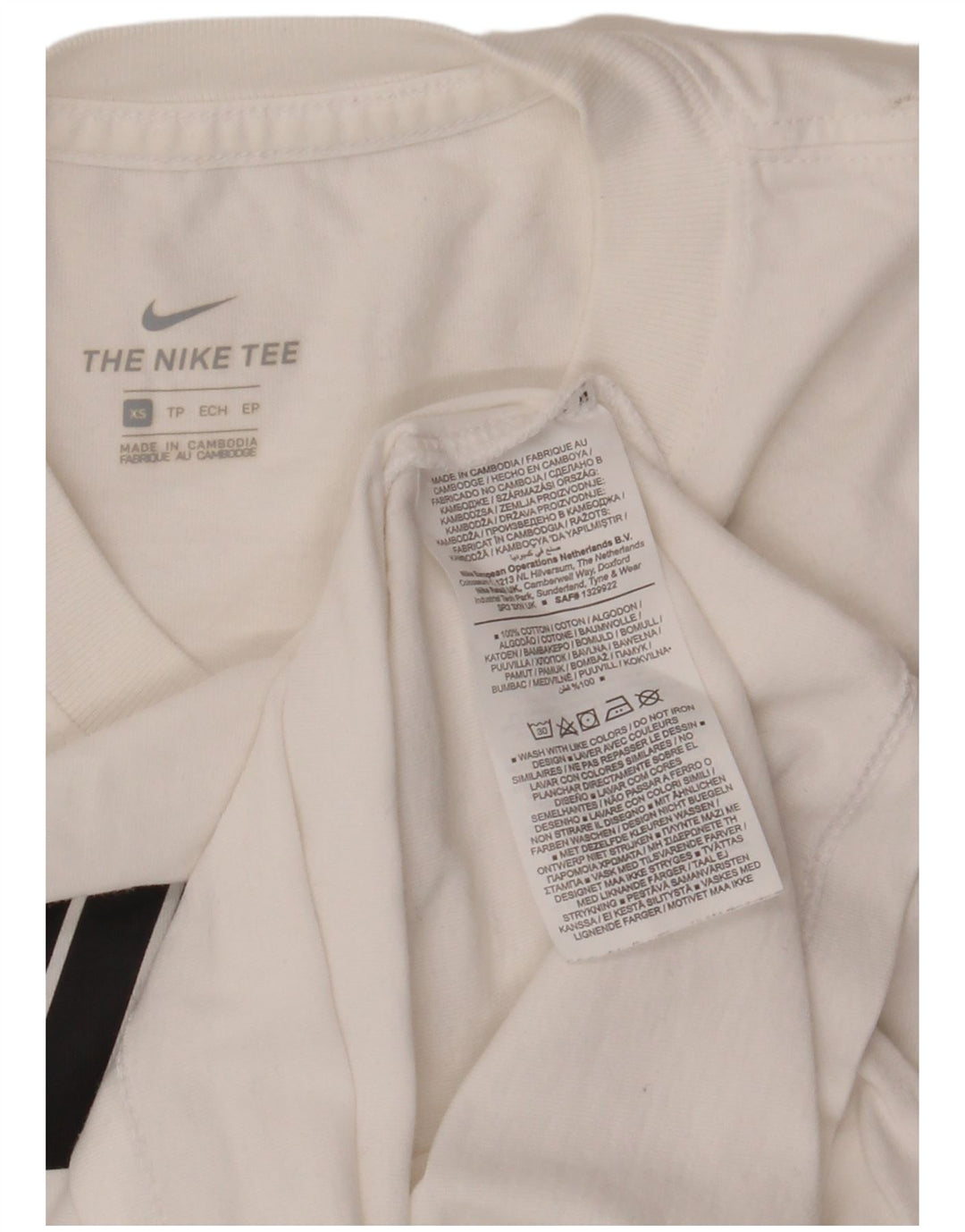 NIKE ženska majica kratkih rukava s grafičkim motivima UK 6 XS bijeli pamuk