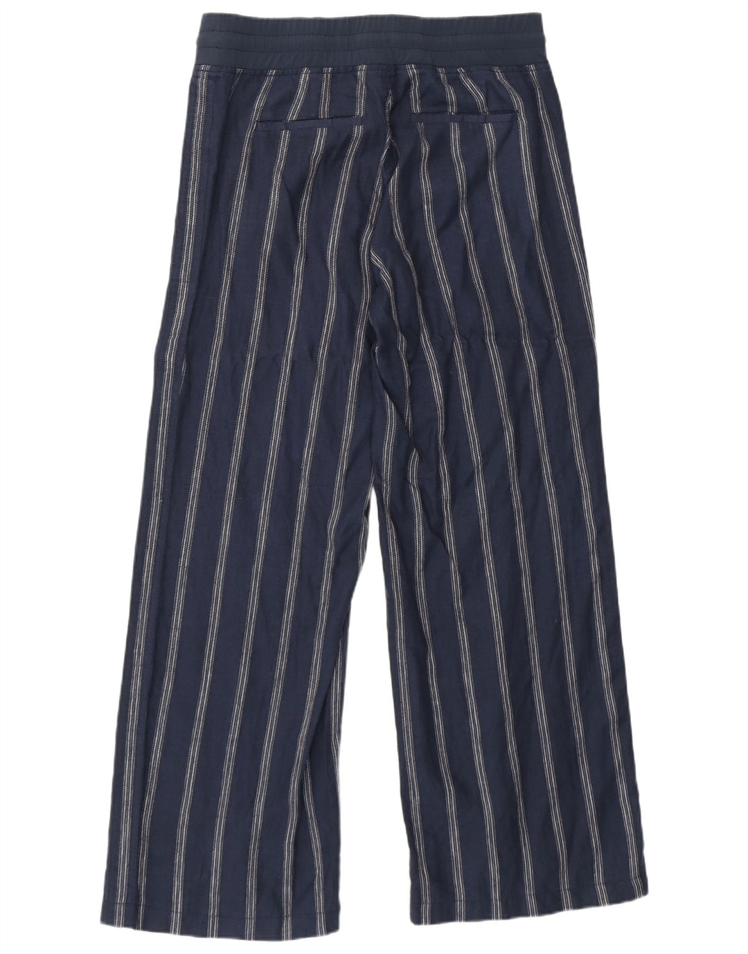 Athleta ženske hlače od trenirke US 8 Medium Mornarsko plave prugaste lanene