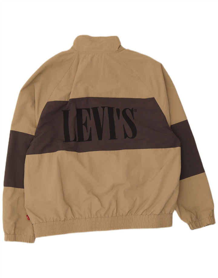 Levi's muška grafička bomber jakna UK 40 Large Beige Colourblock Poliamid