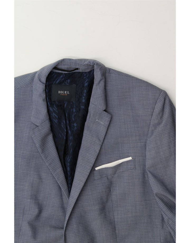 DIGEL Mens 2 Button Blazer Jacket UK 38 Medium Blue Check Vintage Digel and Second-Hand Digel from Messina Hembry 
