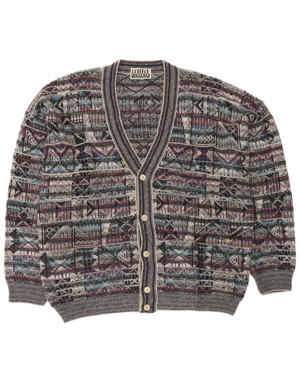 College By Marcazzani Muški kardigan pulover IT 54 XL Višebojni retro