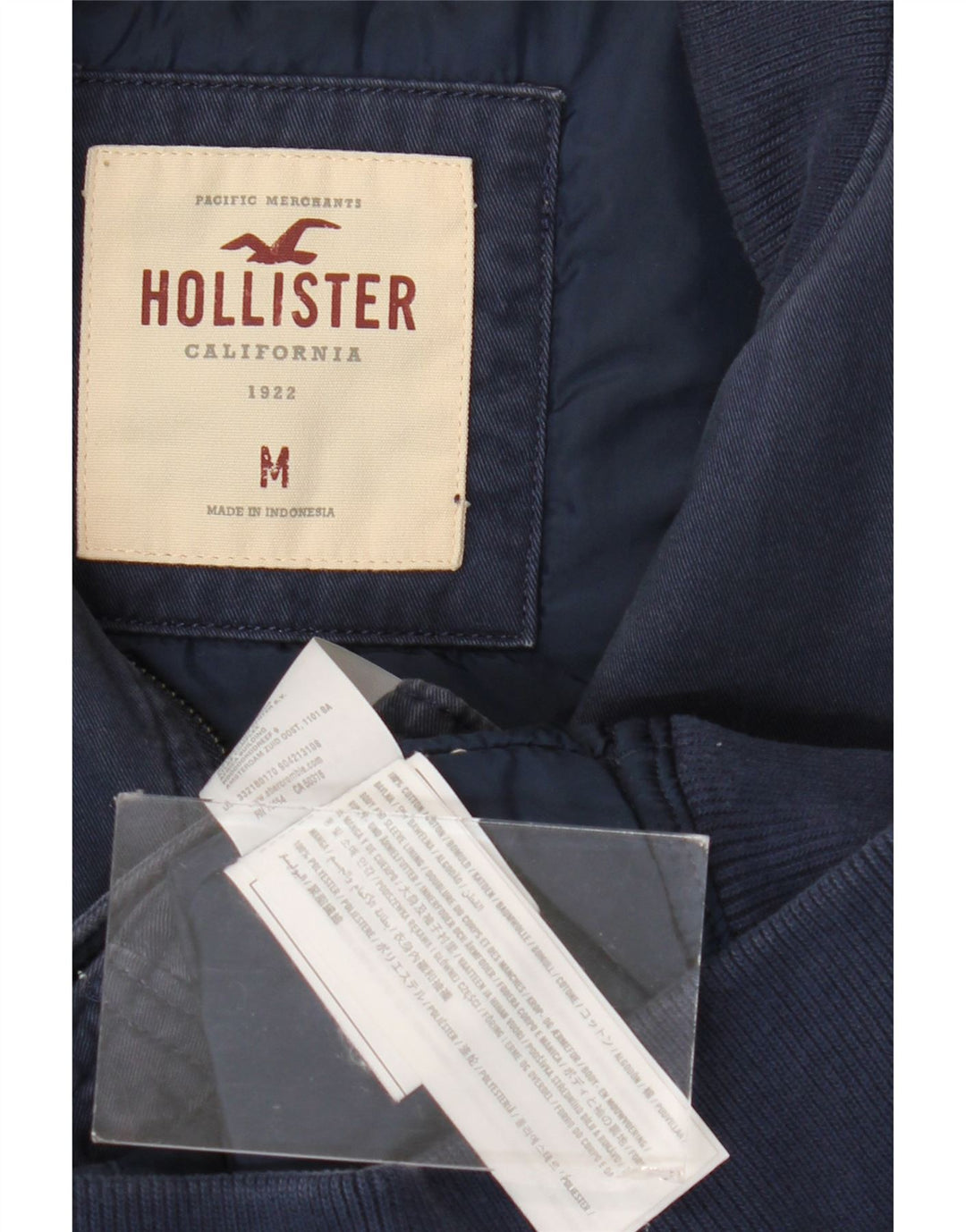 Hollister muška bomber jakna UK 38 srednje tamnoplavi pamuk