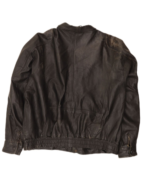 Vintage muška kožna bomber jakna IT 54 2XL crna