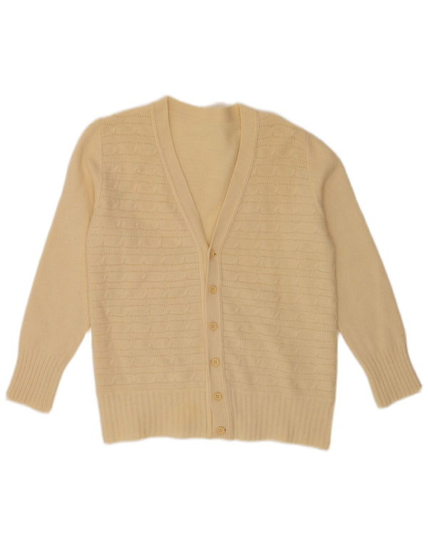 Vintage ženski kardigan džemper UK 10 Small Beige