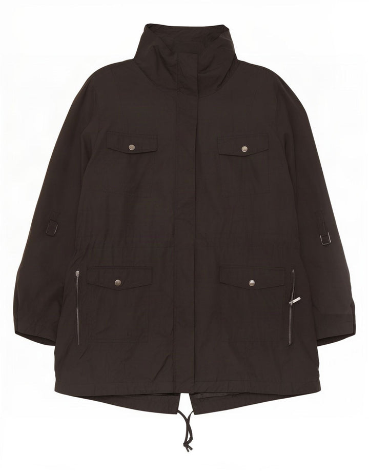 Marks & Spencer ženska prevelika parka jakna s autogramom UK 20 2XL crna