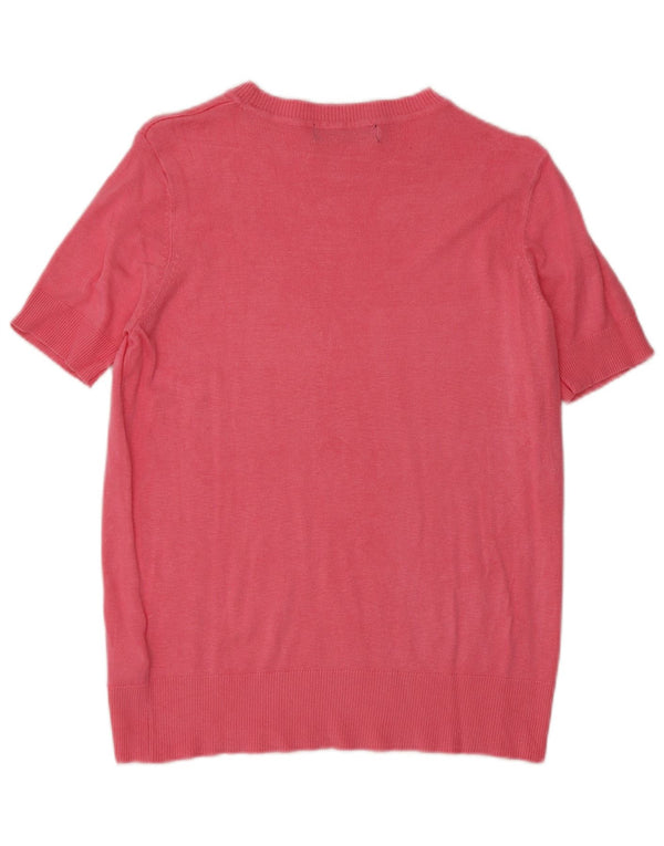 Marks & Spencer ženski džemper s veznim izrezom UK 8 Mala ružičasta