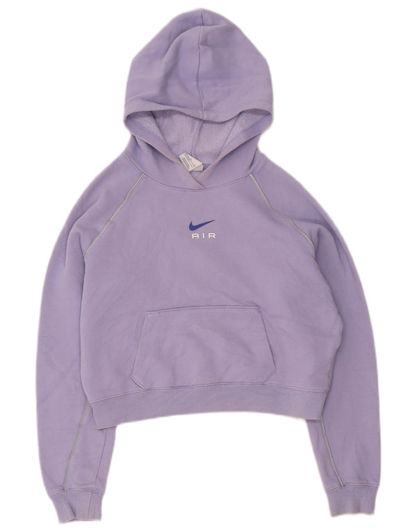 Nike Girls Crop Graphic majica s kapuljačom 13-14 Years XL Ljubičasti pamuk