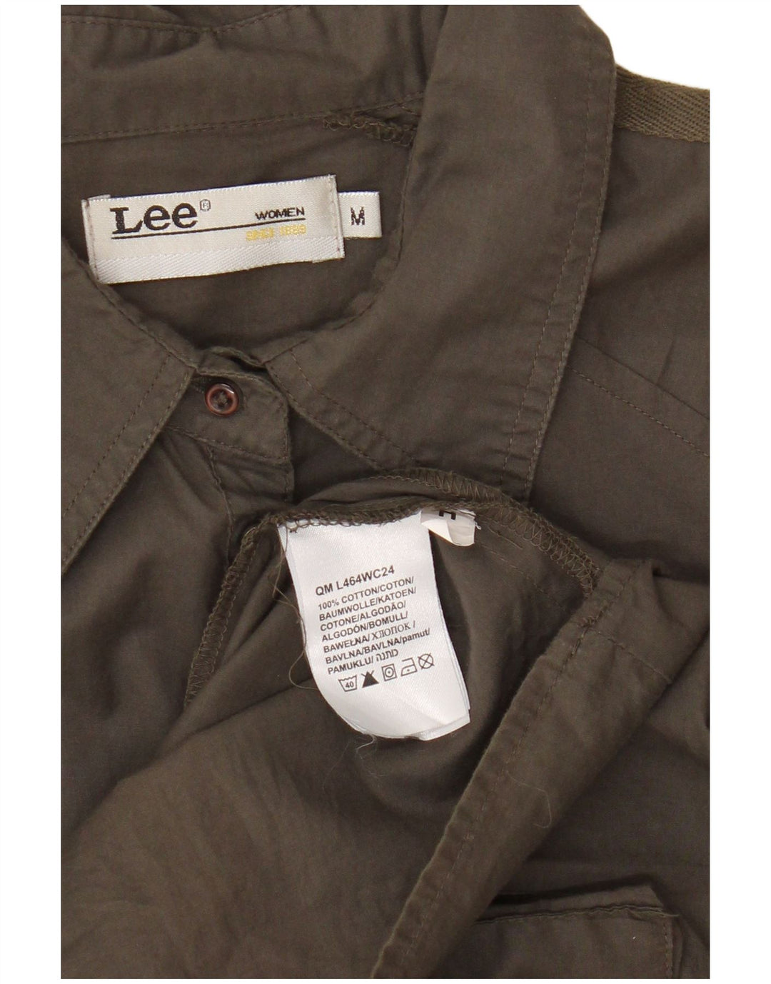 Lee ženska kargo haljina A-kroja UK 14 Srednji kaki pamuk