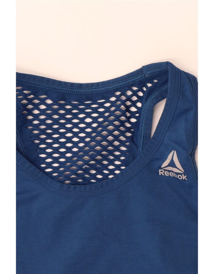 REEBOK Ženska Les Mills Graphic Vest Top UK 8 Mala tamnoplava