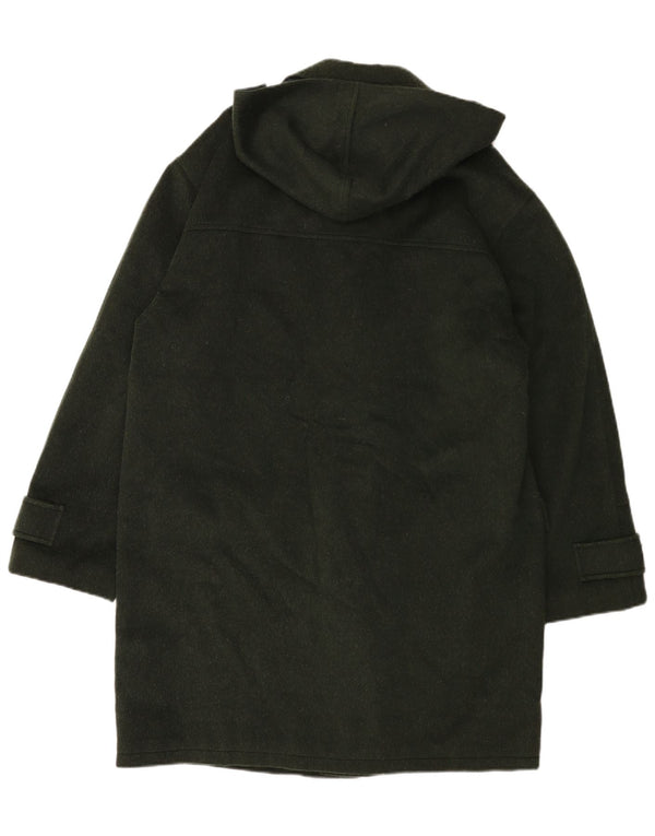 Vintage muški duffle kaput s kapuljačom UK 40 veliki zeleni