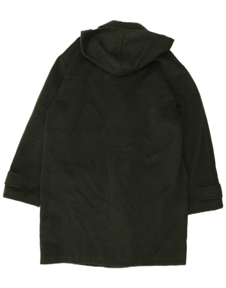 Vintage muški duffle kaput s kapuljačom UK 40 veliki zeleni
