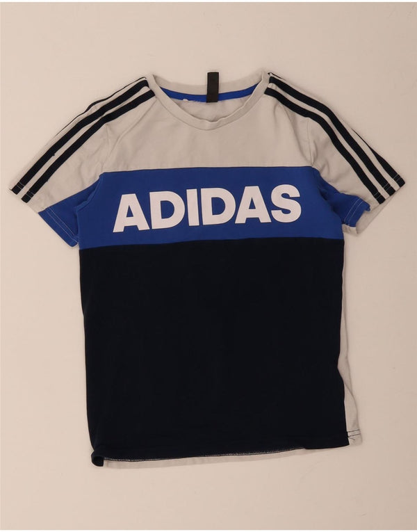 Majica kratkih rukava Adidas za dječake s grafičkim motivima, 9-10 godina, bijeli pamuk