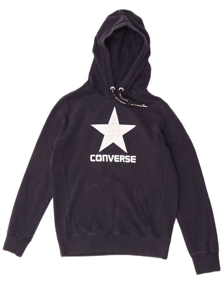 Converse muška majica s kapuljačom s kapuljačom Srednje tamnoplavi pamuk