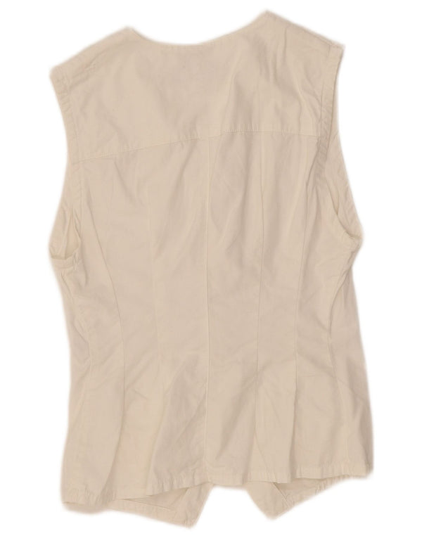 RENE LEZARD Ženski prsluk UK 12 Srednje bijeli pamuk