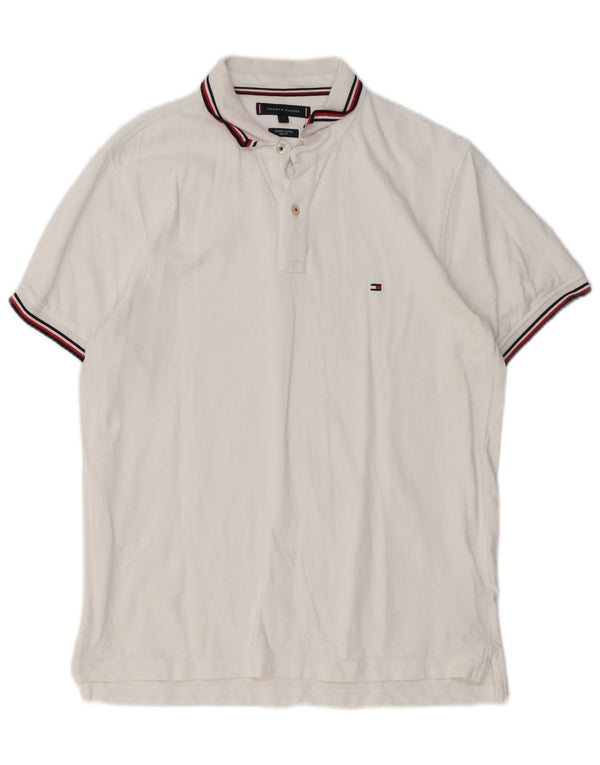 Tommy Hilfiger muška uska polo majica velika bijela pamučna