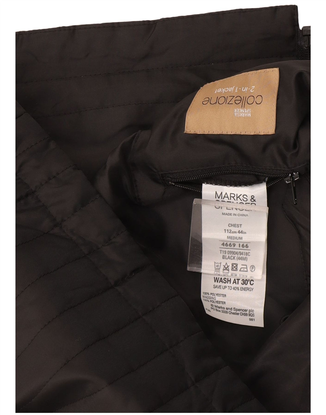Marks & Spencer muška majica s podstavom UK 38 srednji crni poliester