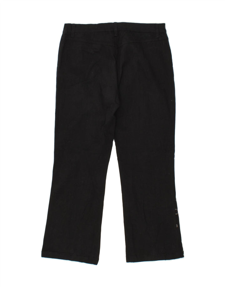 ROCCOBAROCCO Womens Graphic Cropped Trousers IT 44 Medium W30 L25 Black Vintage Roccobarocco and Second-Hand Roccobarocco from Messina Hembry 