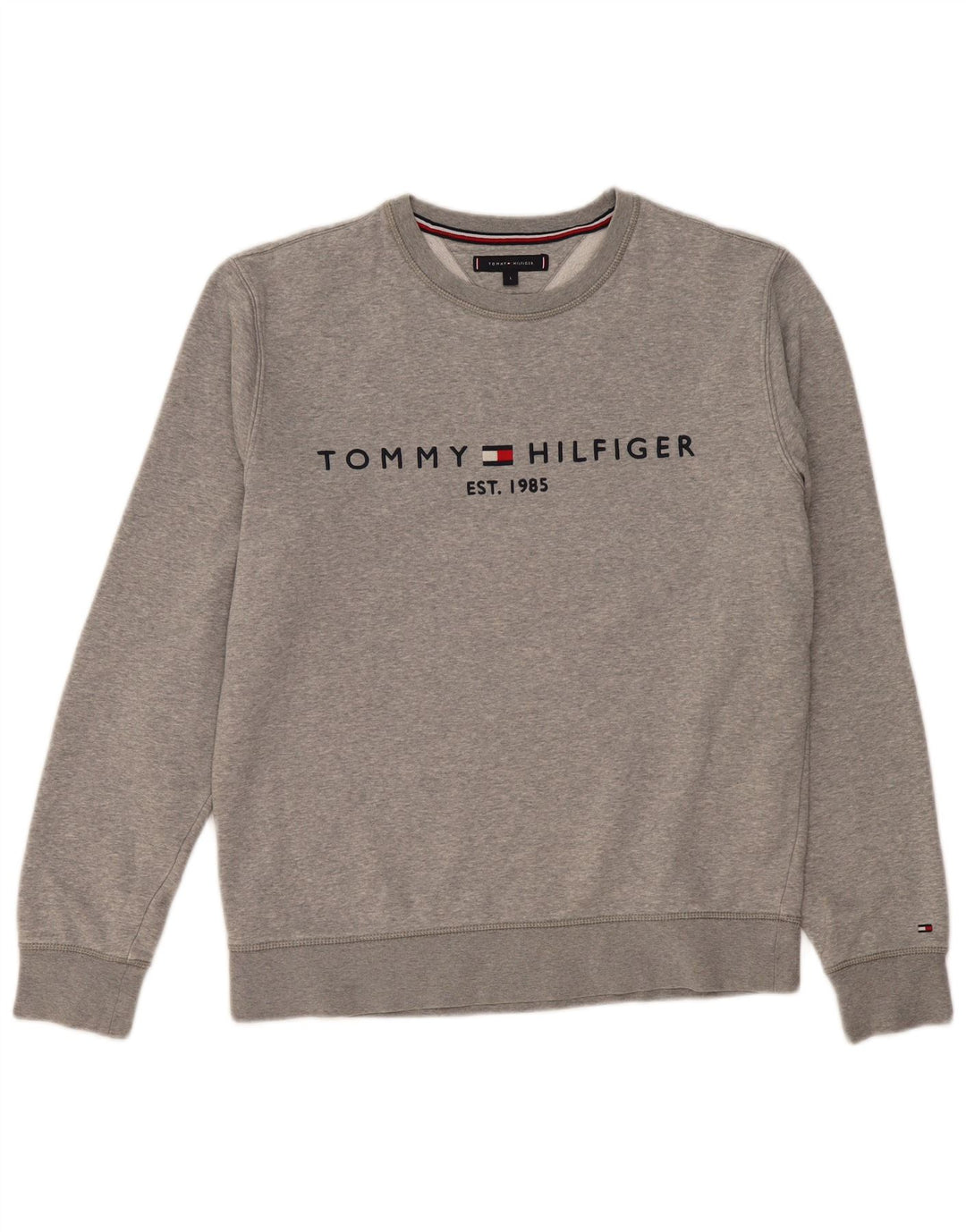 Tommy Hilfiger muški džemper s grafičkim motivima, veliki sivi pamuk