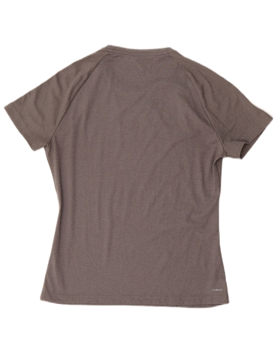 ADIDAS Womens Climalite T-Shirt Top UK 12/14 Medium Grey Polyester