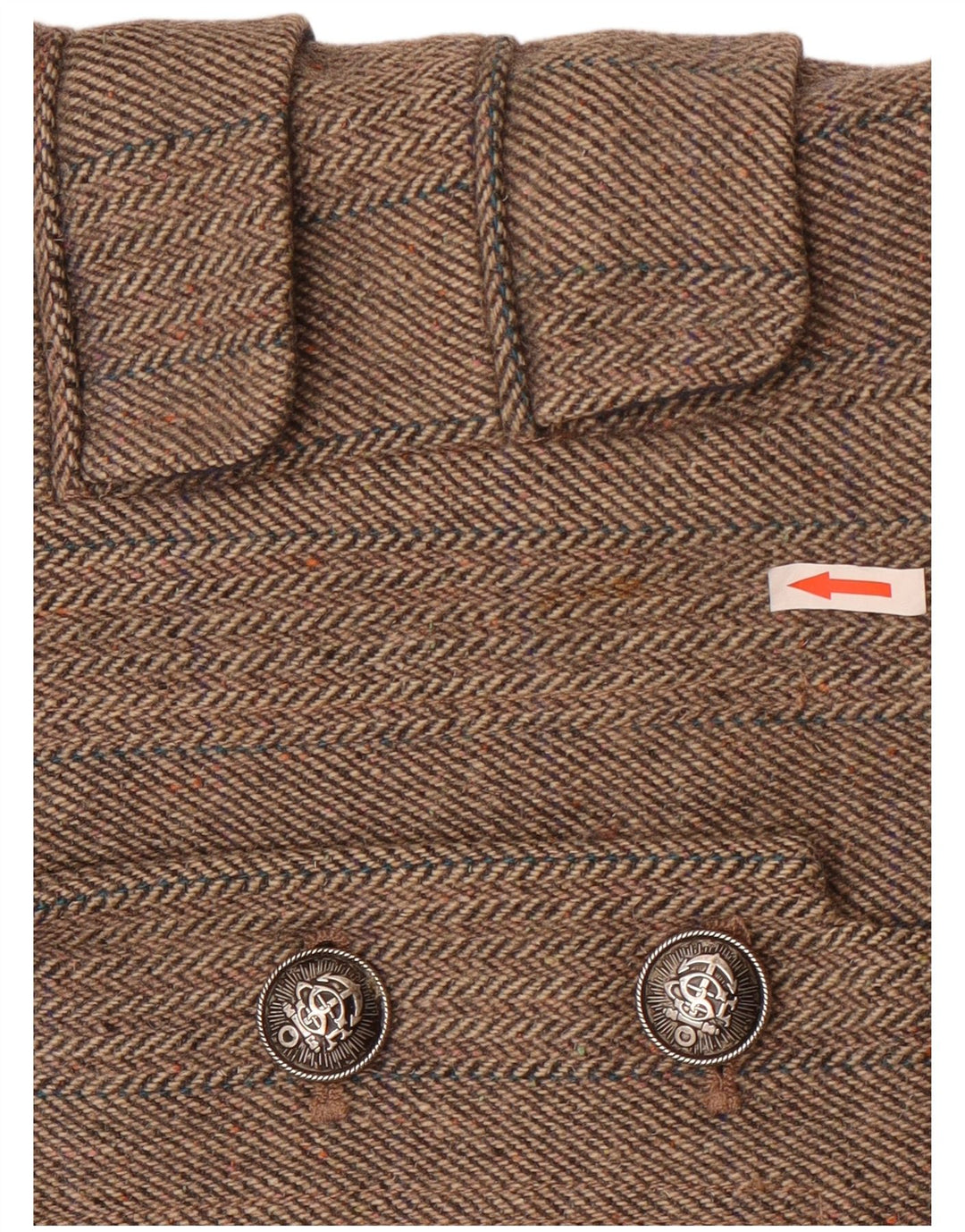 Superdry ženski sako s 3 gumba UK 14 Velika siva vunena riblja kost