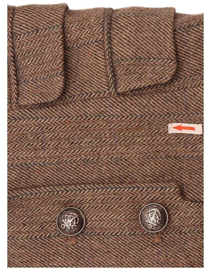 Superdry ženski sako s 3 gumba UK 14 Velika siva vunena riblja kost