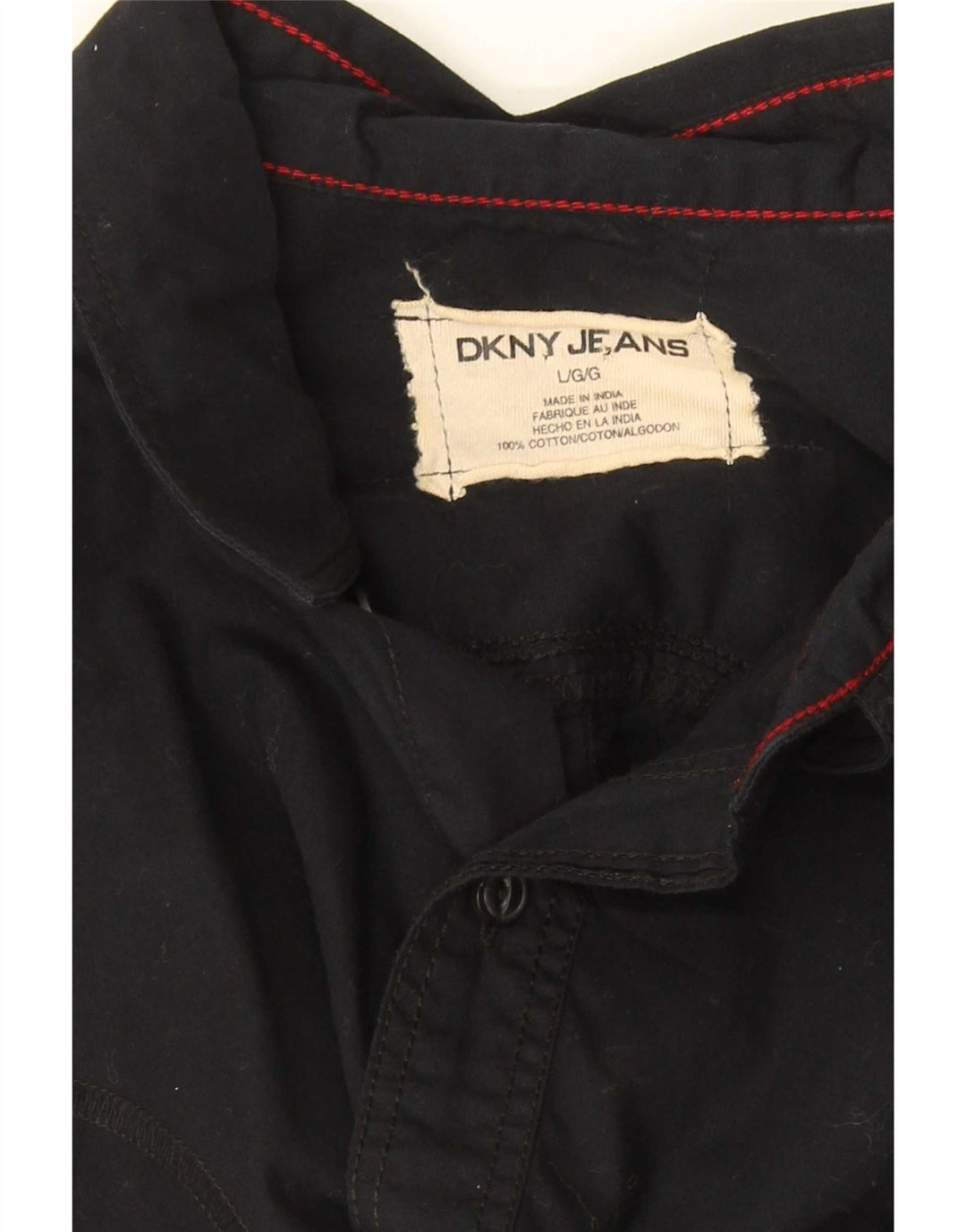 Dkny muška grafička majica velika crna pamučna