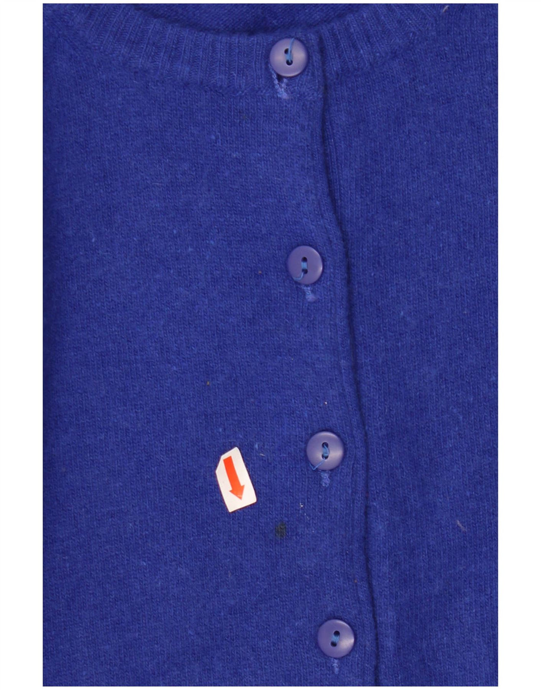 BENETTON ženski kratki kardigan pulover UK 14 velika plava vuna