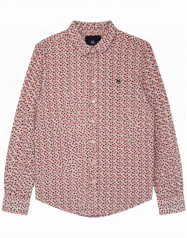 Crew Clothing Mens Boyfriend Shirt UK 10 Small Multicolored Spotted