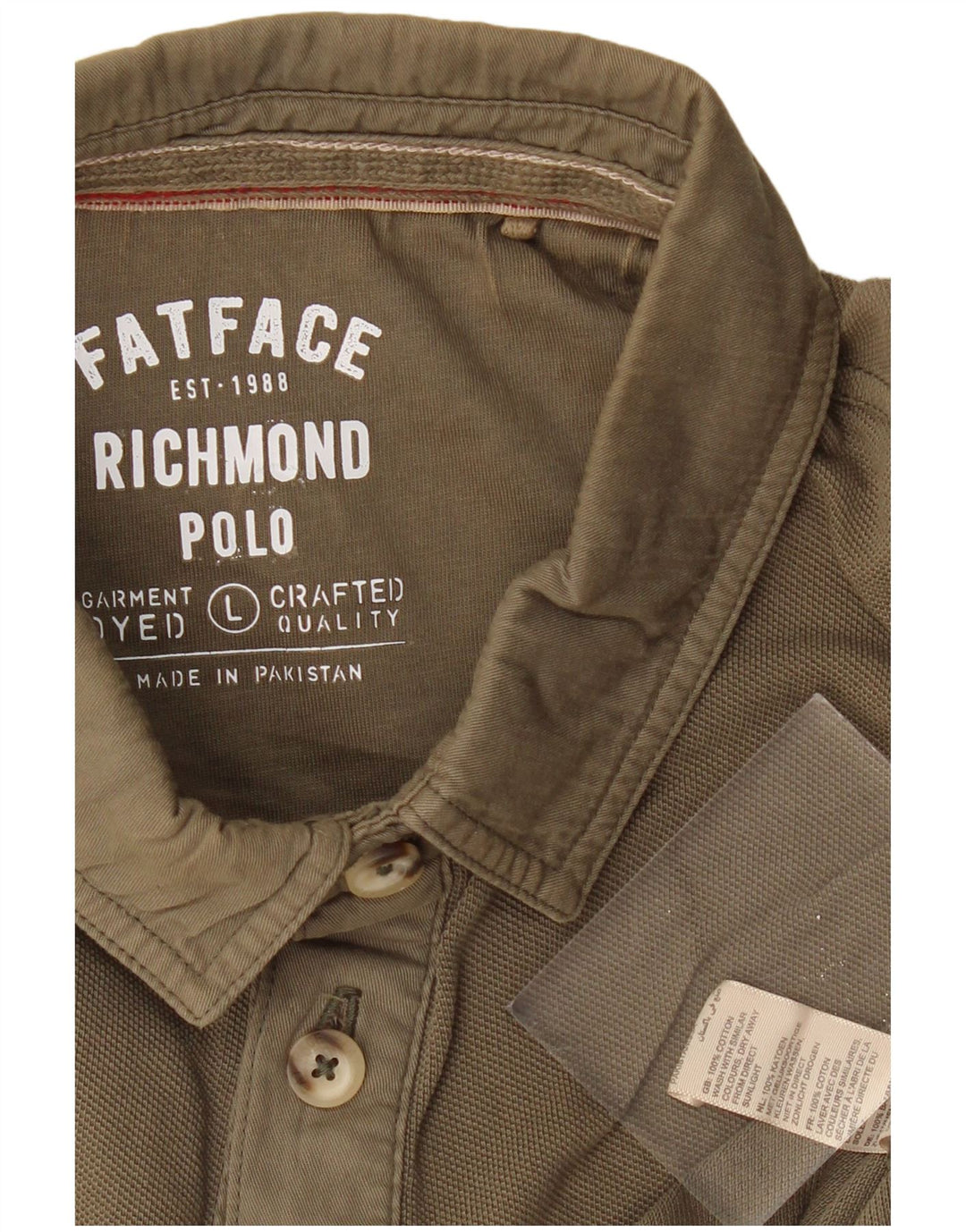 FAT FACE Muška polo majica velika kaki pamuk