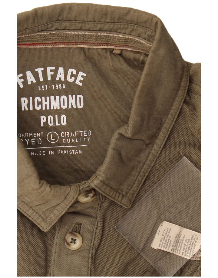 FAT FACE Muška polo majica velika kaki pamuk