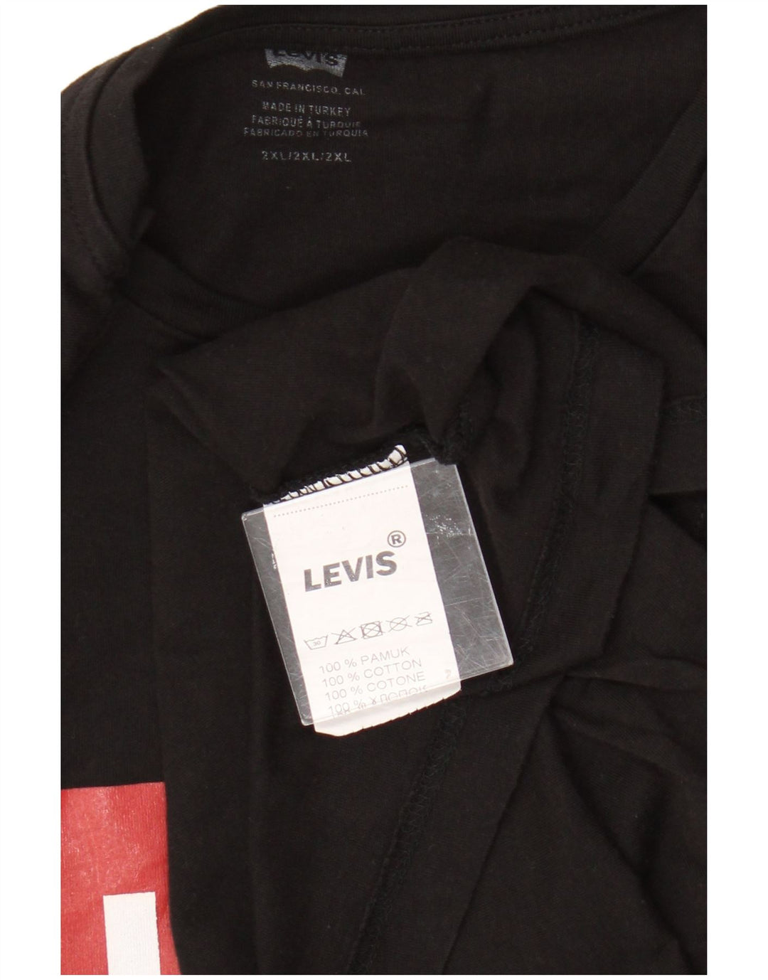 Levi's gornji dio majice s grafičkim motivima 2XL, crni pamuk
